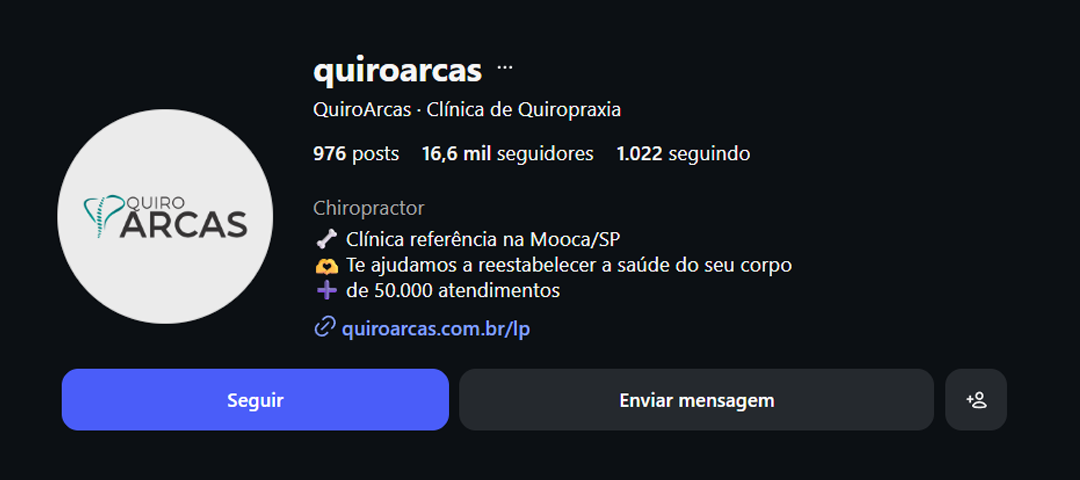 Perfil @quiroarcas no Instagram